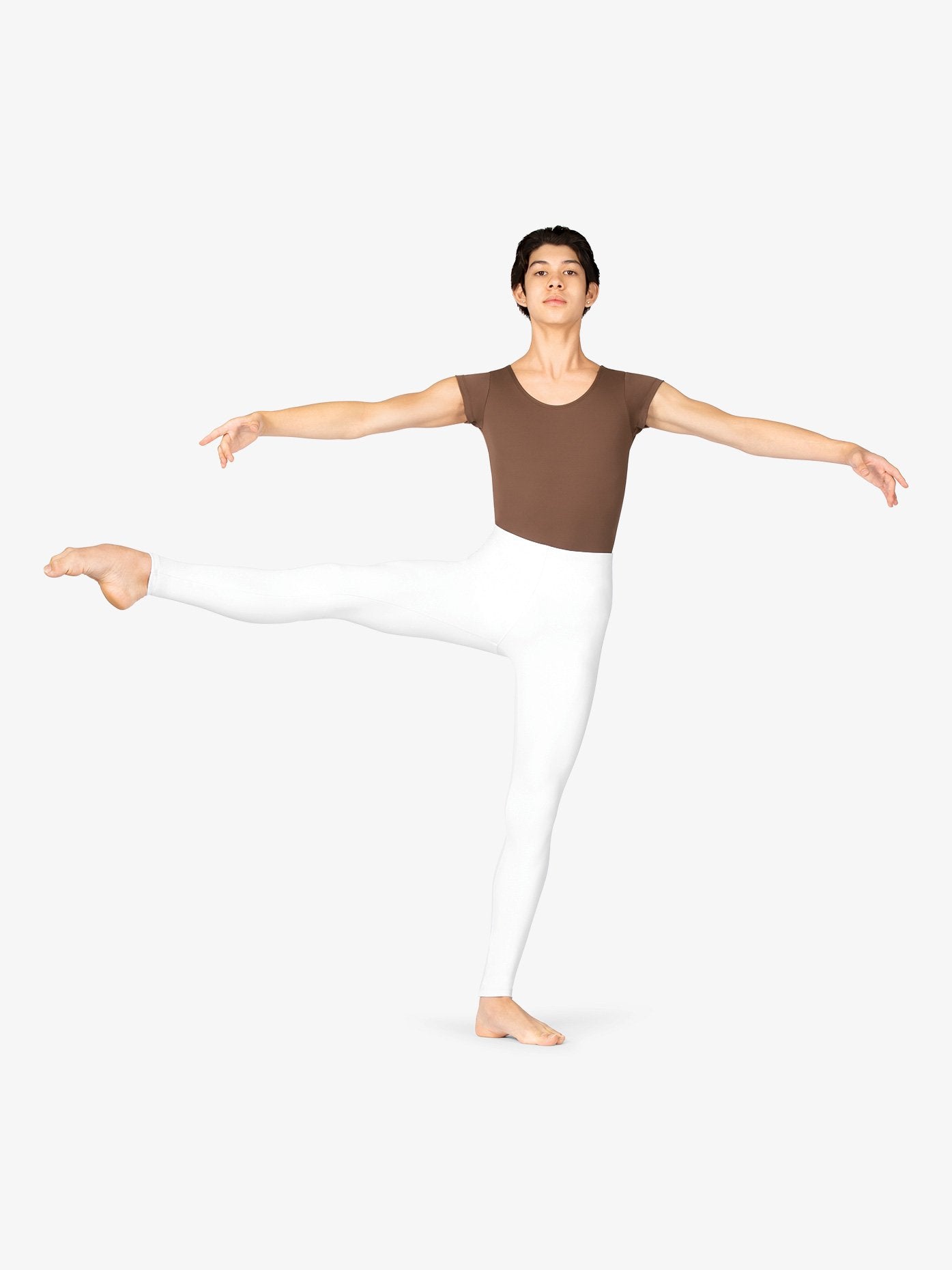 Boys' Short Sleeve Brown Leotard